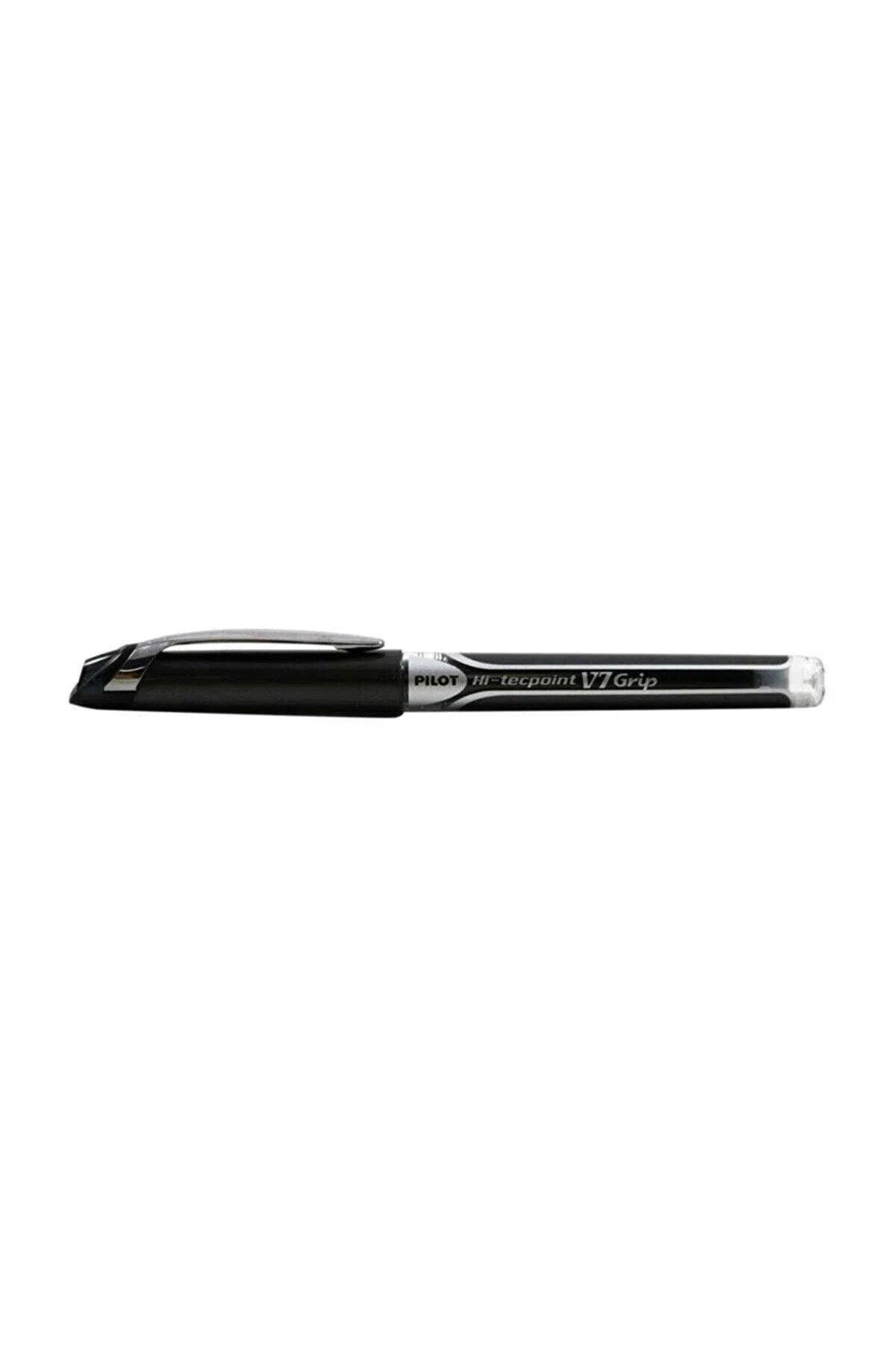 Pilot Hi-Tecpoint V7 Grip Roller Kalem Siyah 0.7 Roller Kalem (12 Li Paket)