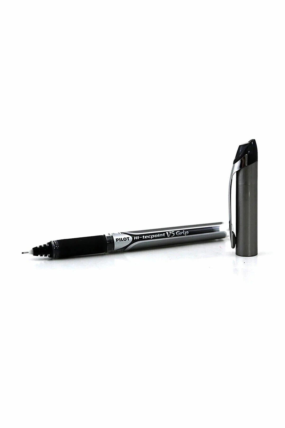 Pilot Roller Kalem V5 Grip Siyah İğne Uçlu Roller Kalem 0.3 MM (12 Li Paket)