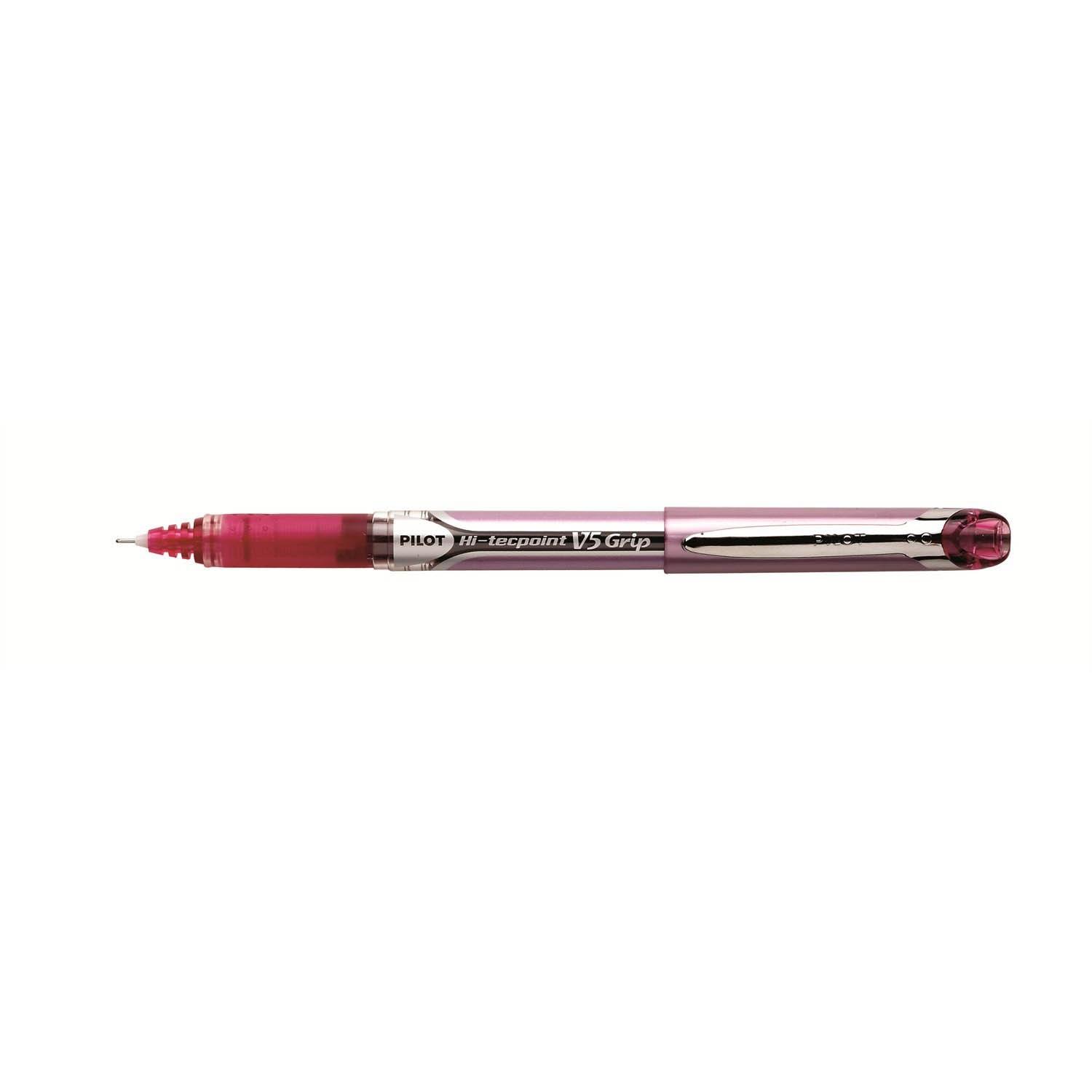 Pilot V5 Grip Hi-Tecpoint İğne Uçlu 0.5 MM Pembe Roller Kalem (12 Li Paket)