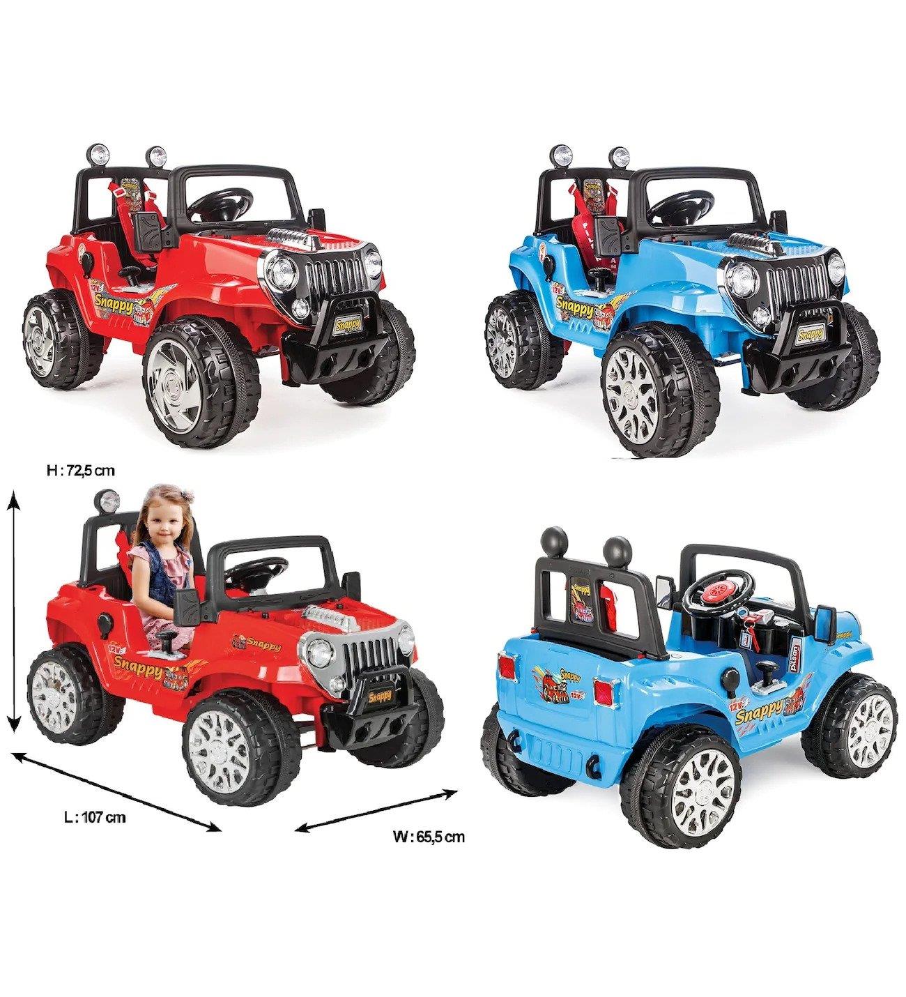 Pilsan Snappy 12 Volt Akülü Araba Jeep (Karışık Renk 1 Adet)