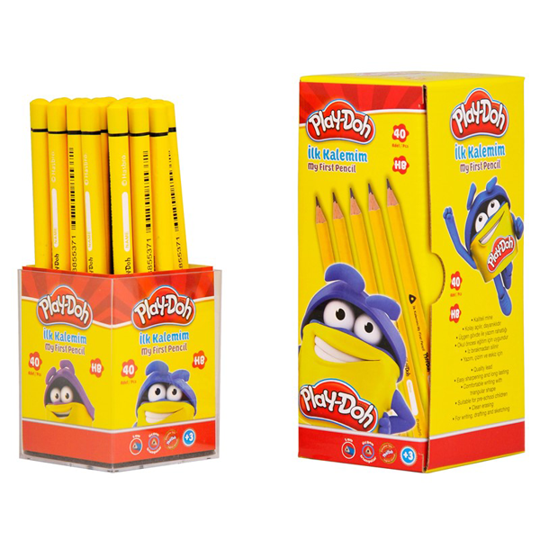 Play-Doh Kurşun Kalem İlk Kalemim Üçgen Jumbo Başlangıç Kalemi (40 Lı Paket)