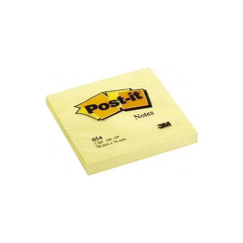 Post-it Yapışkanlı Not Kağıdı 100 YP 76x76 Sarı 654