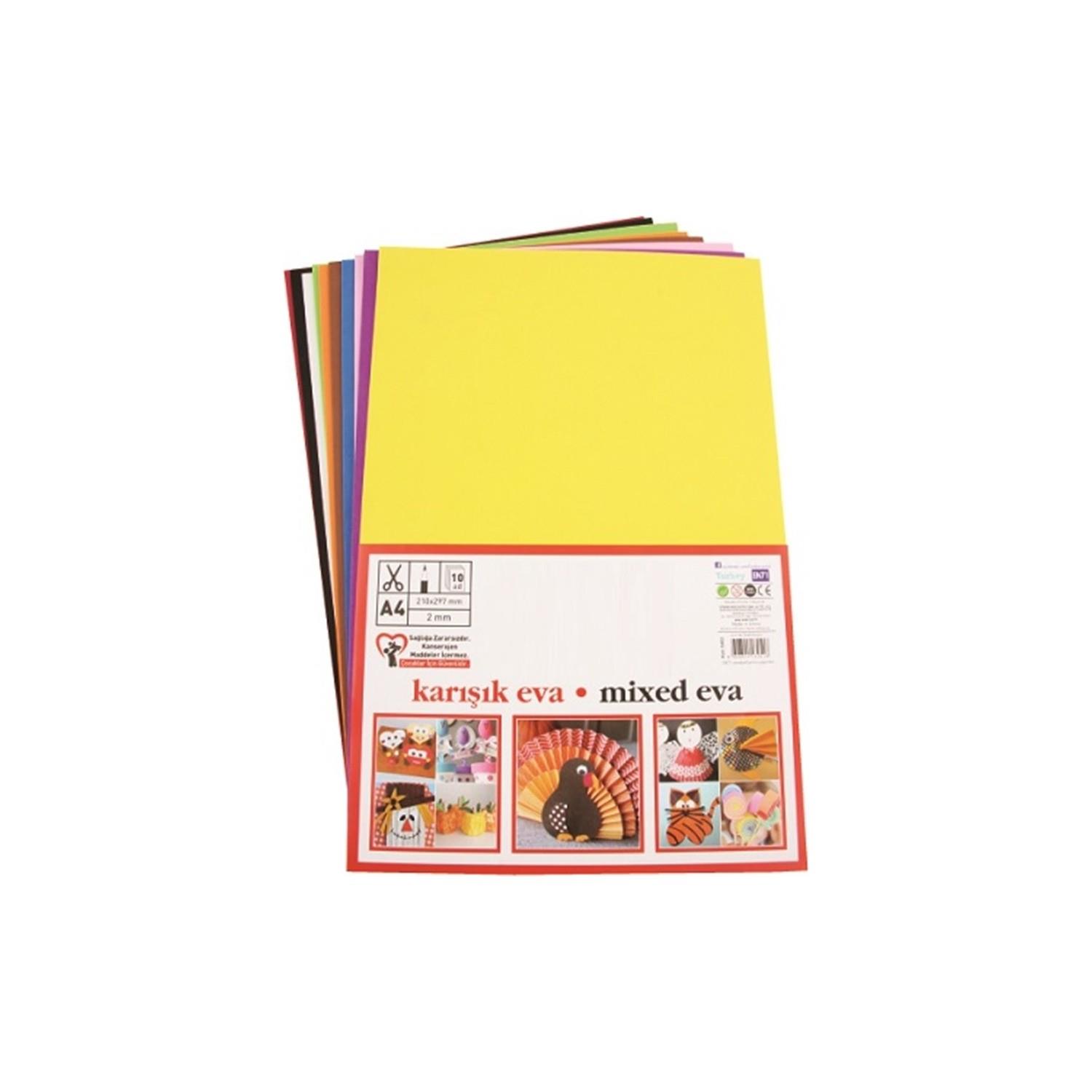 Puti Eva Klasik Karışık Renk 20x30 cm 2 mm 10 Lu Karışık Renk Eva
