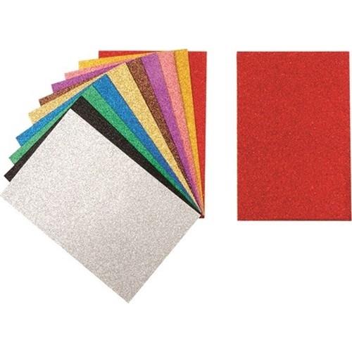 Puti Eva Simli Yapışkanlı 20x30 Cm Eva 2 mm 10 Lu Karışık Renk