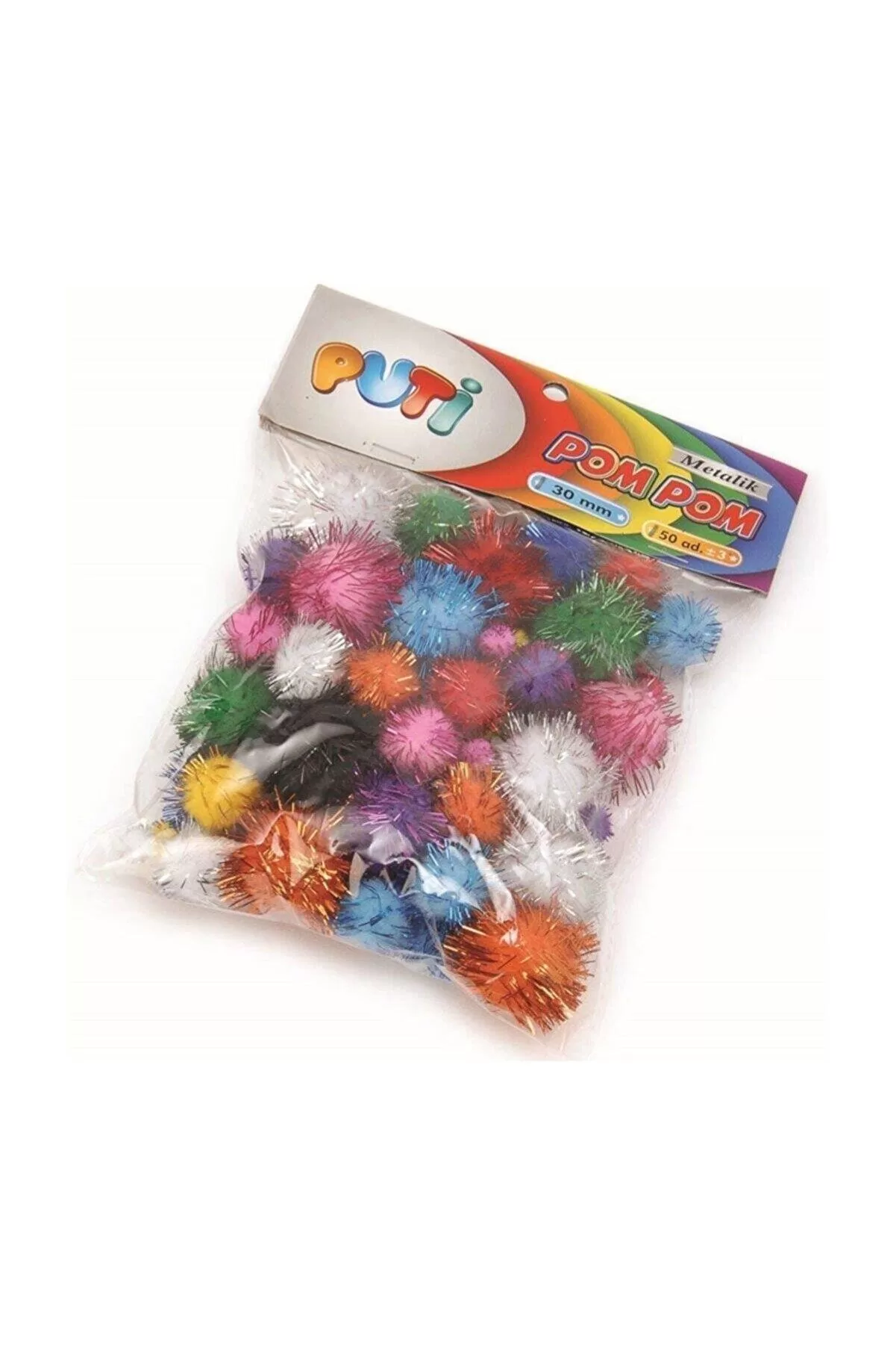 Puti Pom Pom 30 Mm Metalik