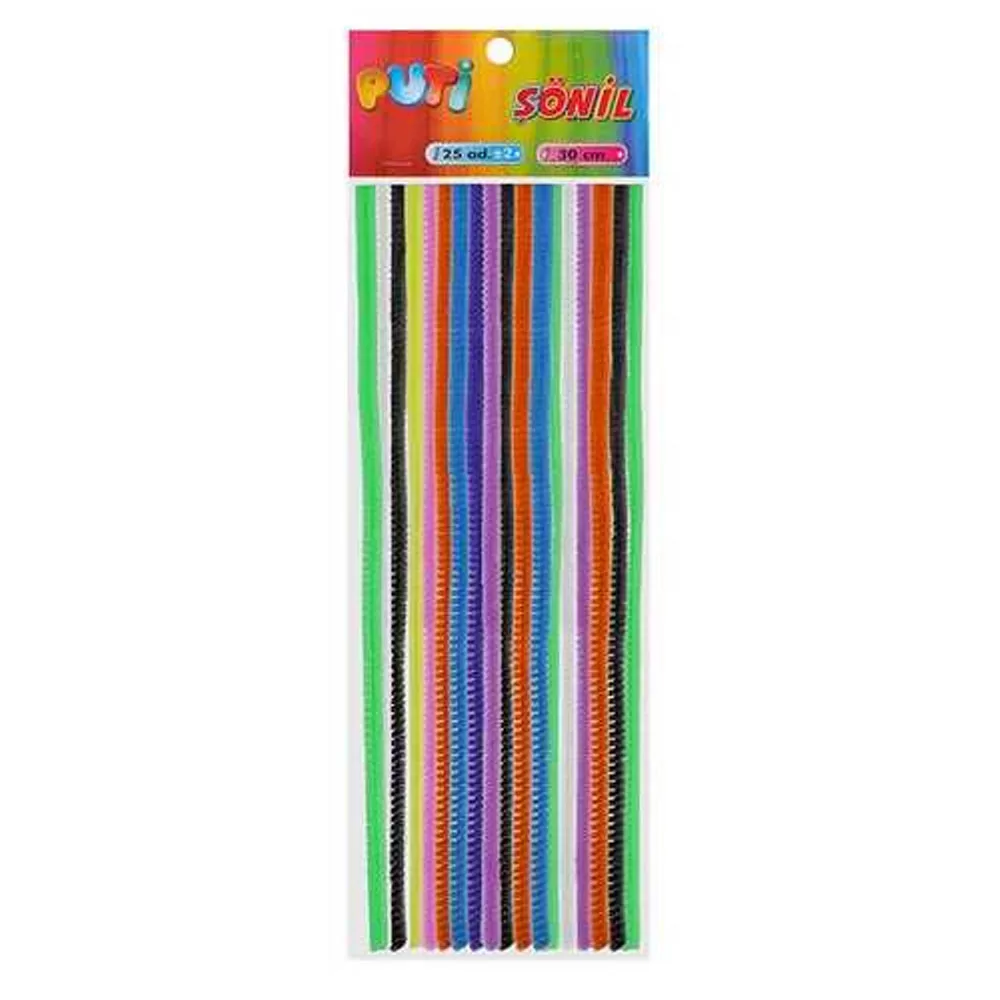 Puti Şönil 30 Cm 20 Li Karışık Renk Şonil