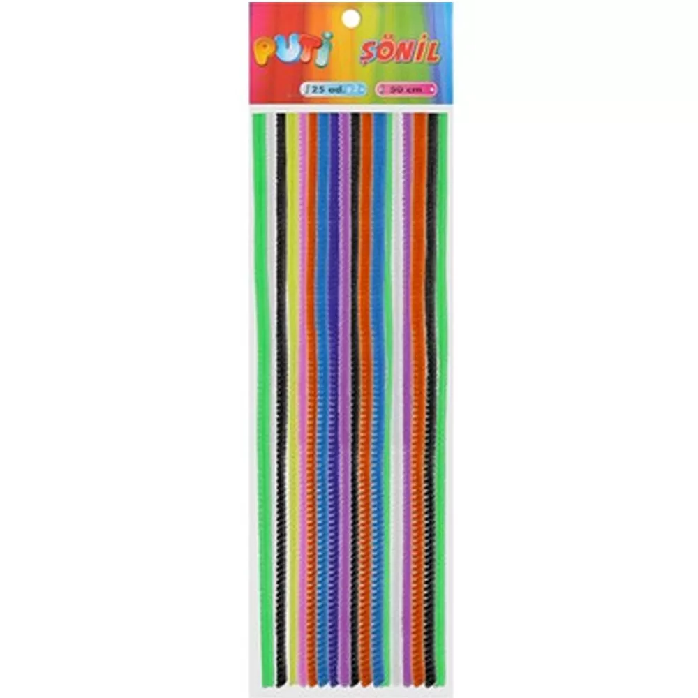 Puti Şönil 50 Cm 20 Li Karışık Renk Şonil
