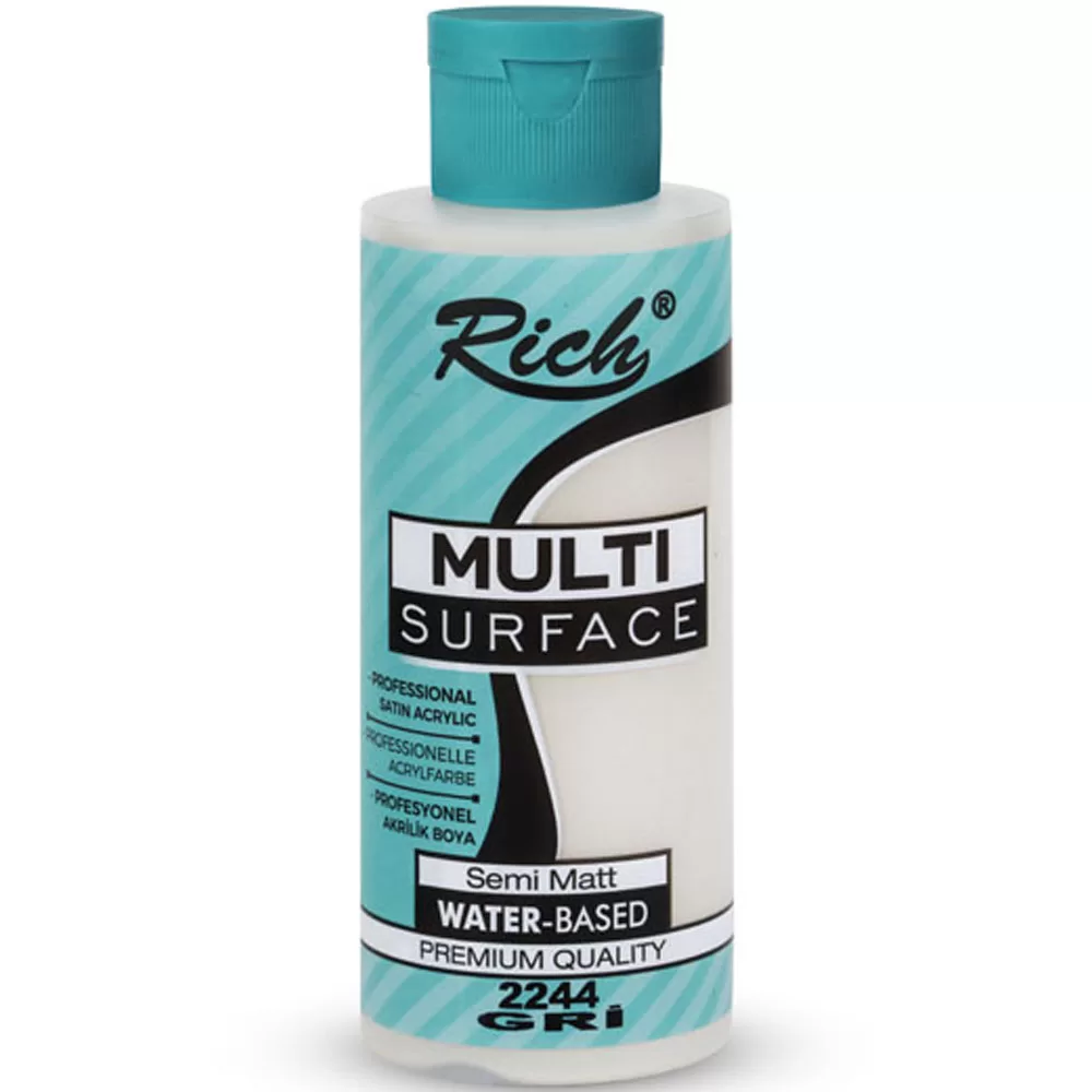 Rich Akrilik Boya Multi Surface 120 CC Gri