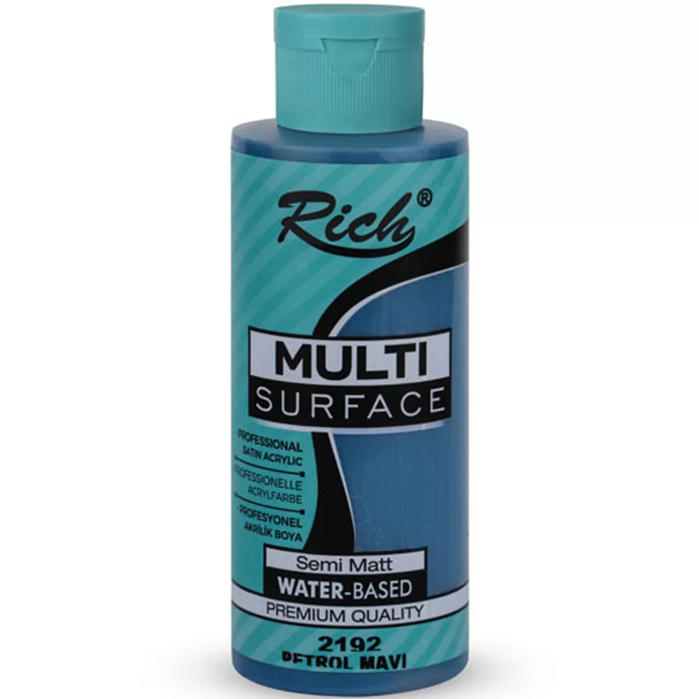 Rich Akrilik Boya Multi Surface 120 CC Petrol Mavi