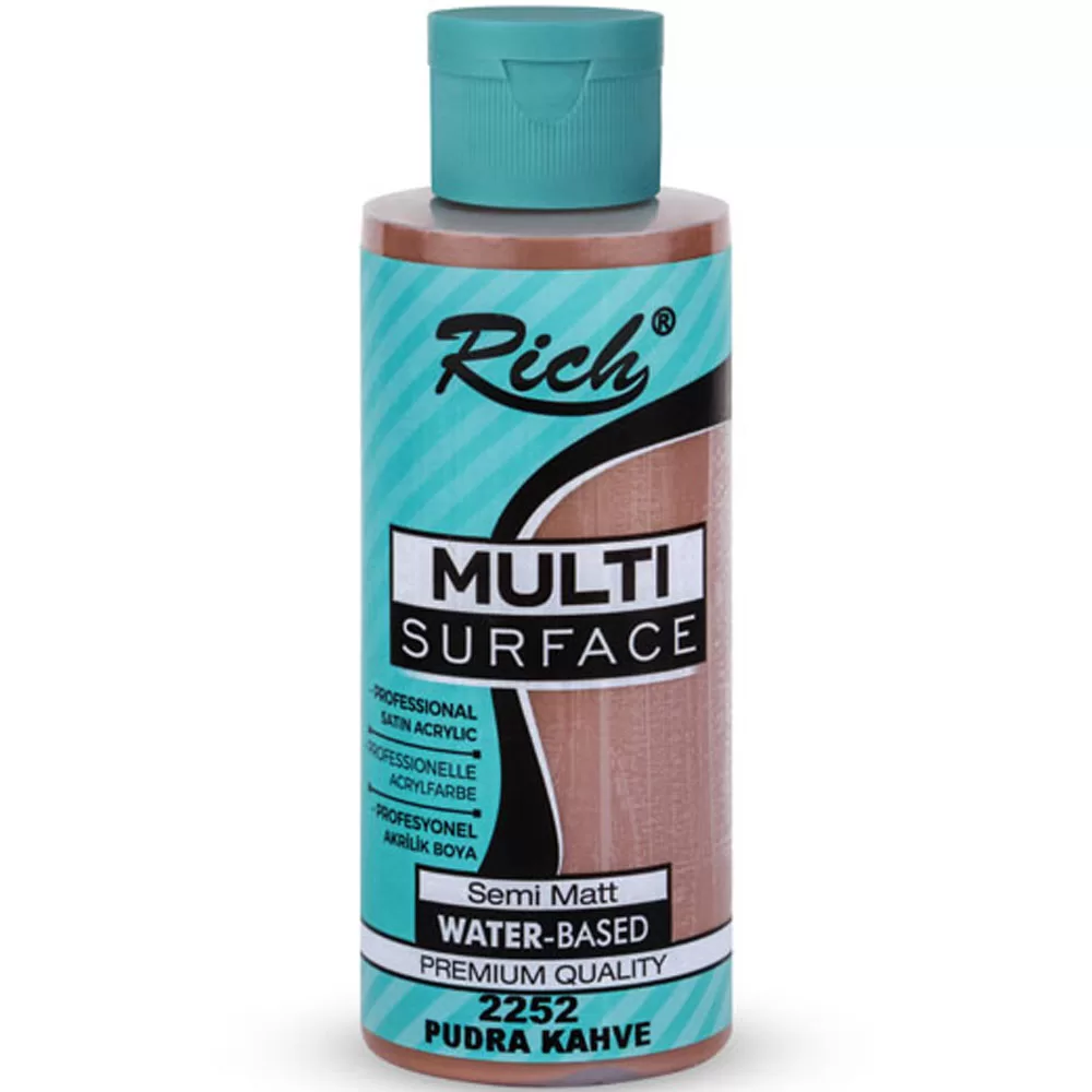 Rich Akrilik Boya Multi Surface 120 CC Pudra Kahve
