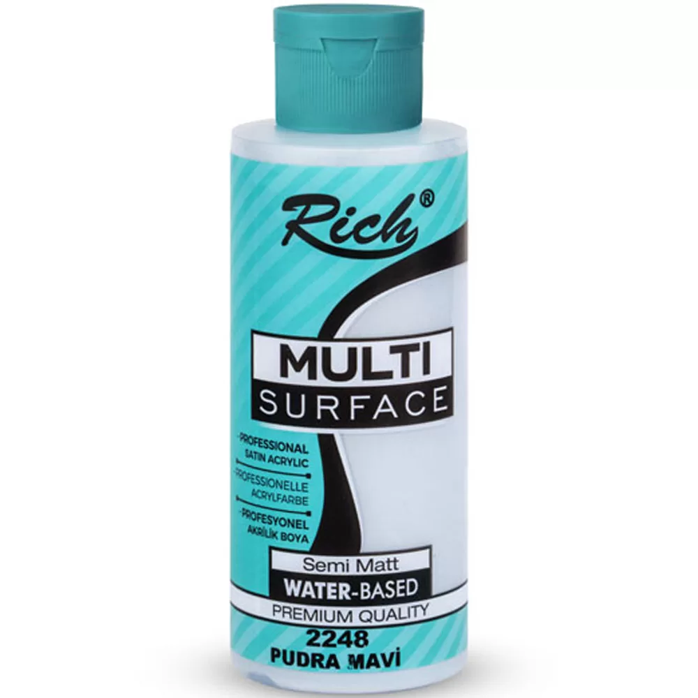 Rich Akrilik Boya Multi Surface 120 CC Pudra Mavi