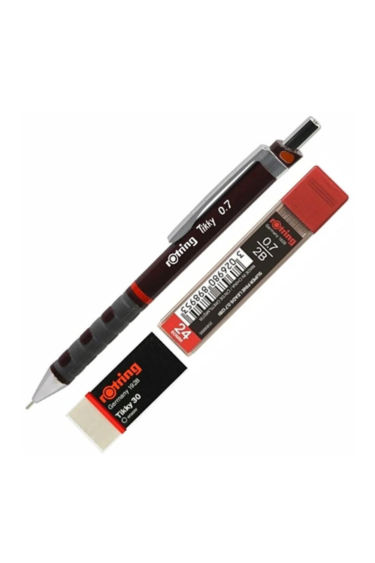 Rotring Okul Seti Uçlu Kalem + Uç Silgi Hediyeli 0.7 MM Siyah Versatil Uçlu Kalem Seti