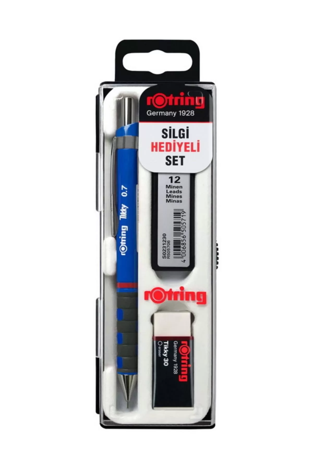Rotring Okul Seti Versatil+Min Silgi Hediyeli 0.7 MM Mavi RO-KK07-07M