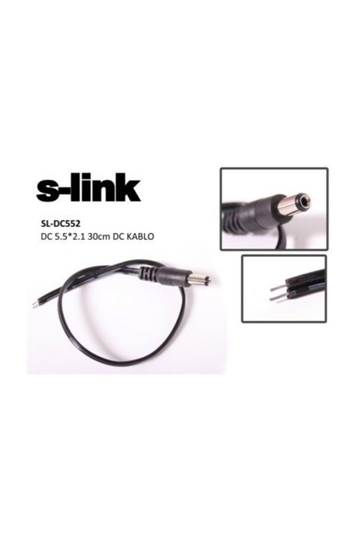 S-link SL-DC552 DC5.5 2.1 30 CM DC Kablo