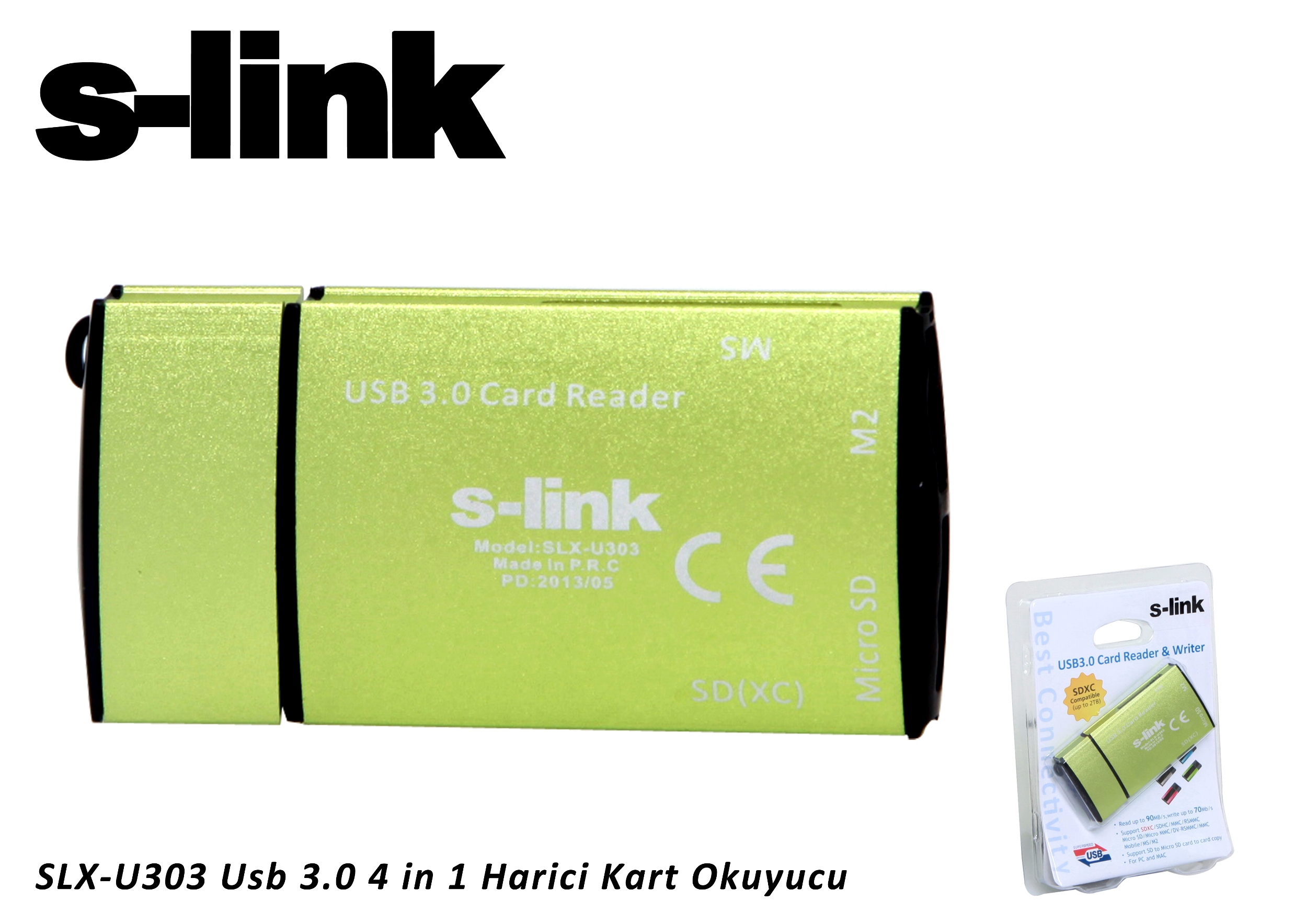 S-link SLX-U303 Usb 3.0 4in1 Kart Okuyucu