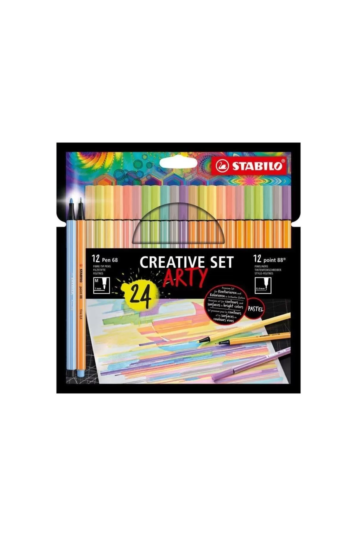 STABILO Arty Kreatif Set 24 Lü Set Pen + Point 24 Lü Set