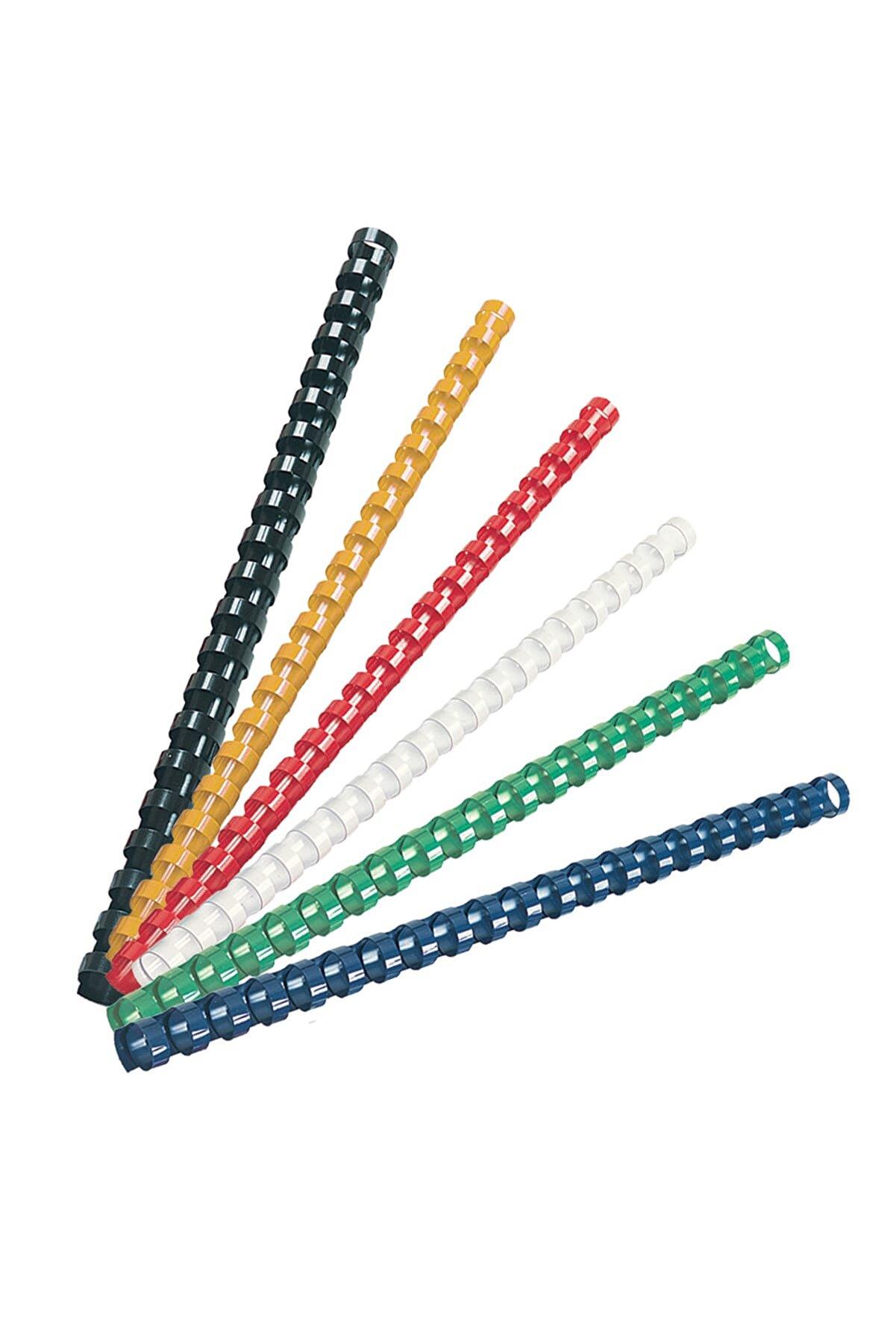 Sarff Spiral Plastik 160 Sayfa 18mm Kırmızı (100 Lü Paket)