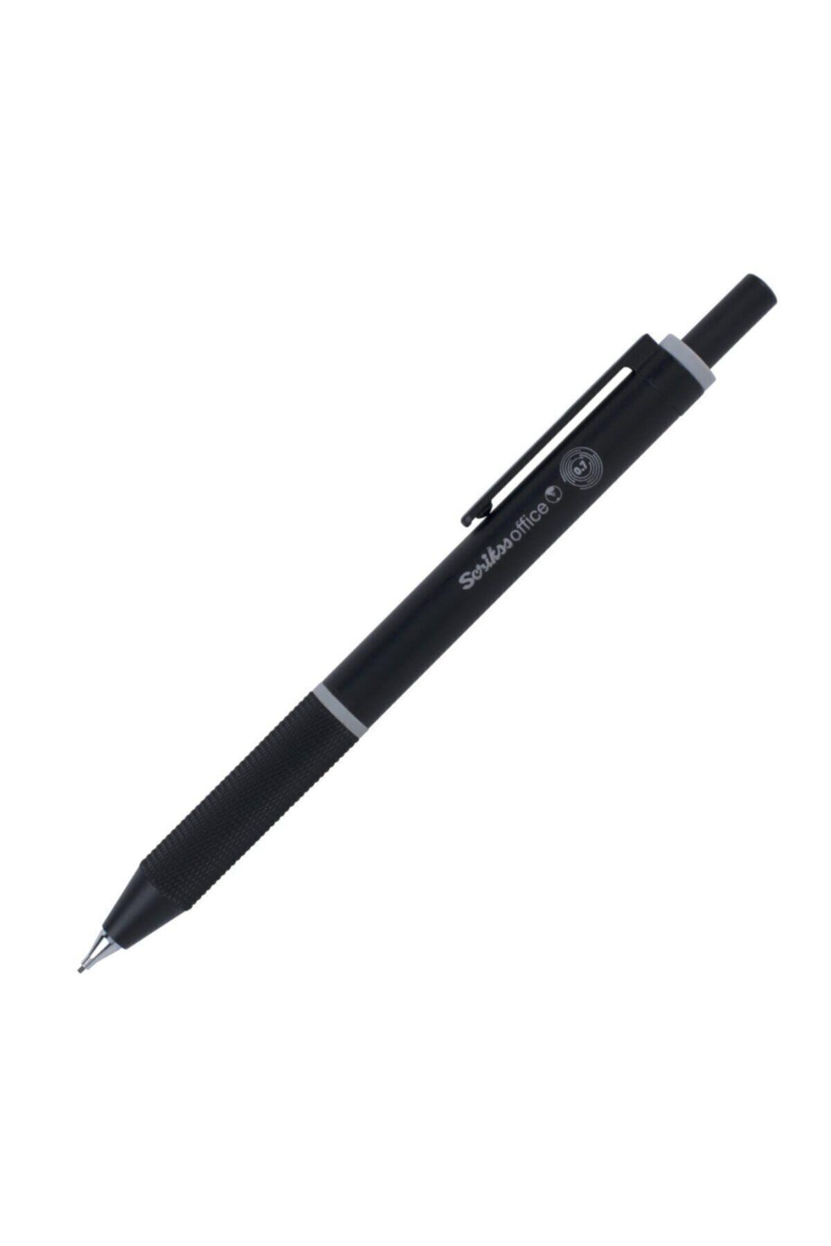 Scrikss Office Twist Mekanik Uçlu Versatil Kalem 0.7 Mm Gri Uçlu Kalem