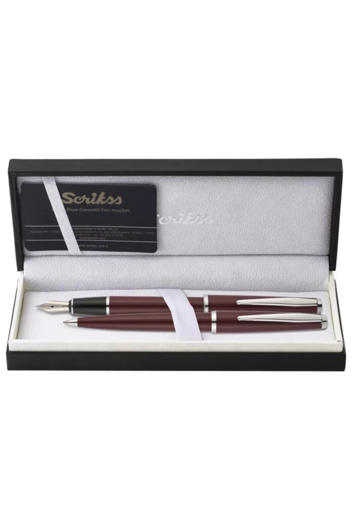 Scrikss Takım Kalem Dolma+Tükenmez Bordo 33