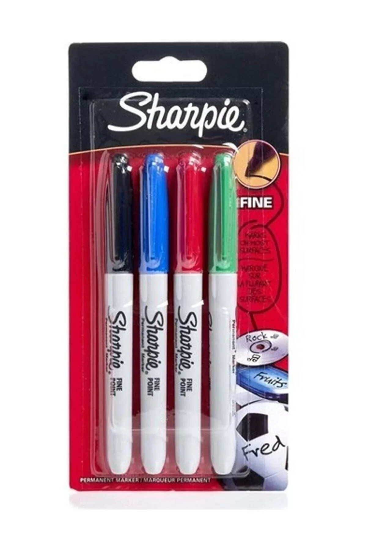 Sharpie Markör Permanent Fine 4 LÜ Standart Renk 1985858