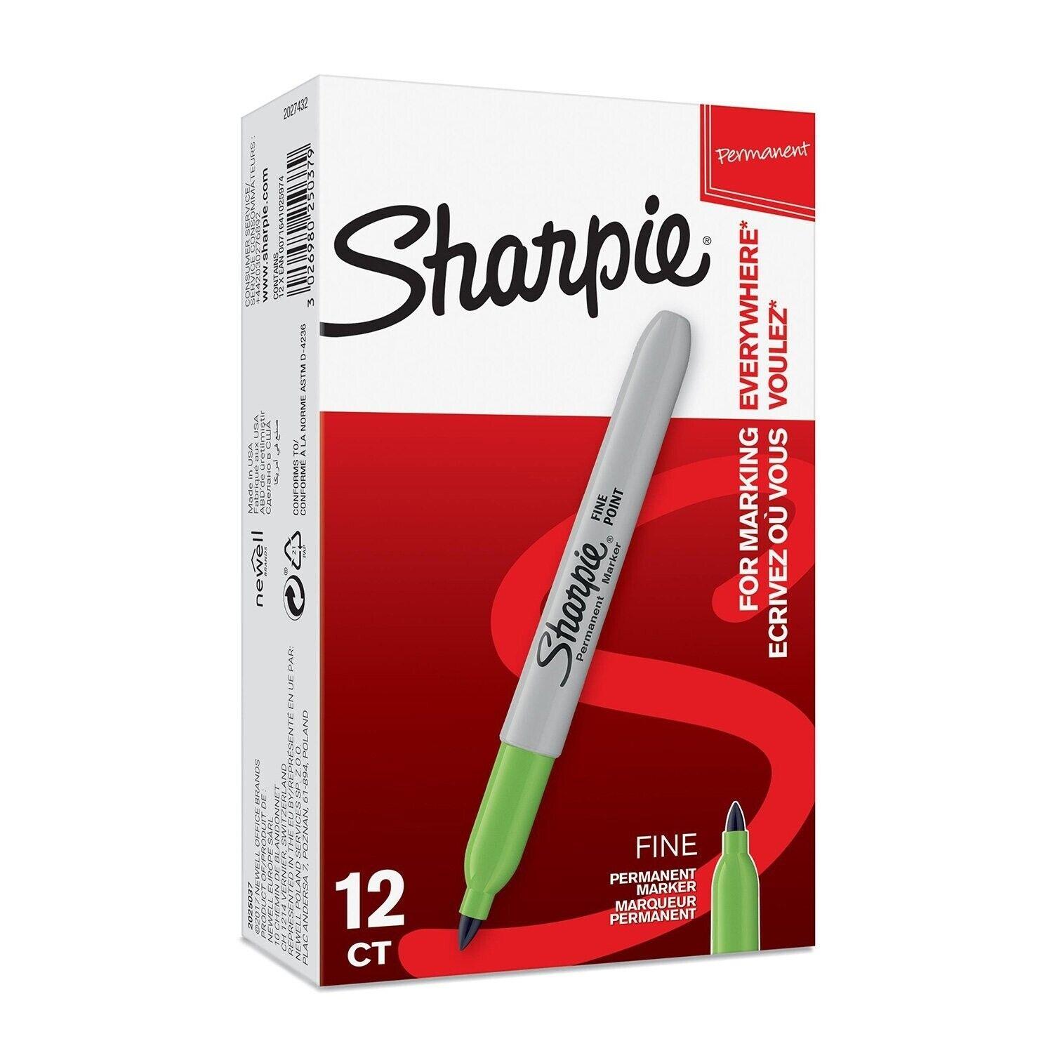 Sharpie Markör Permanent Fine Limon Yeşil (12 Li Paket)