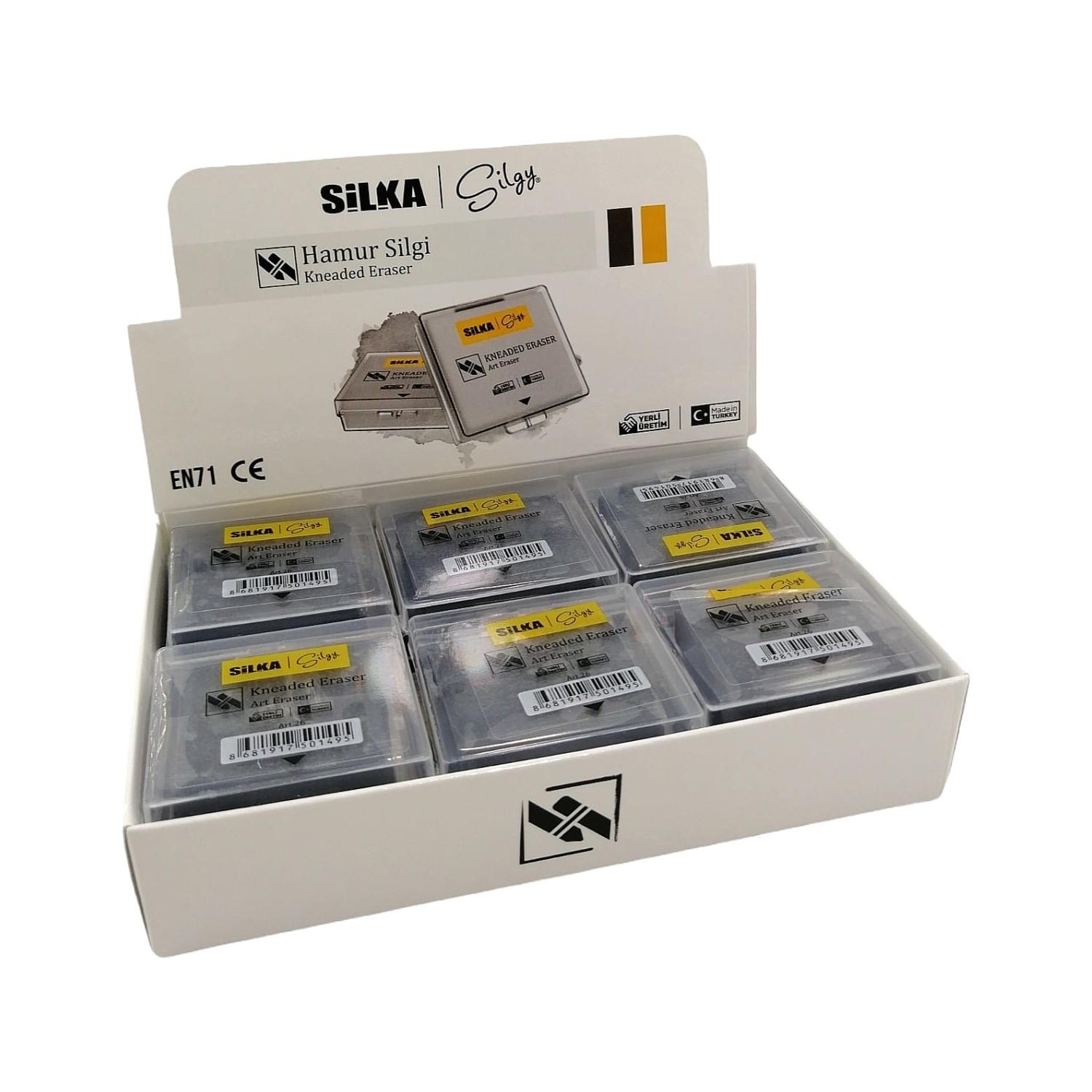 Silka Silgy Gri Hamur Silgi (12 Li Paket)