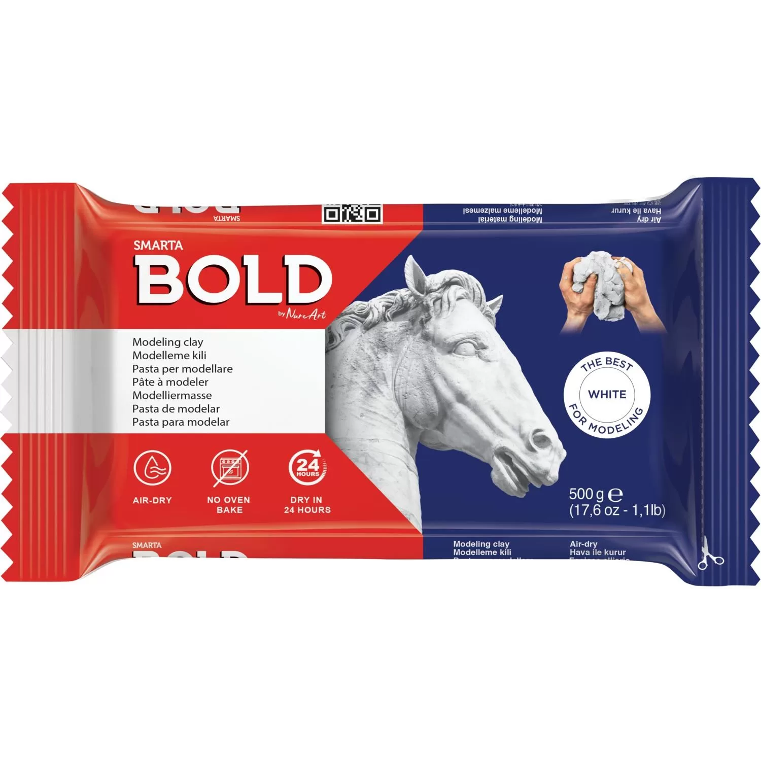 Smarta Seramik Hamuru Bold Beyaz 500 Gram Seramik Hamuru