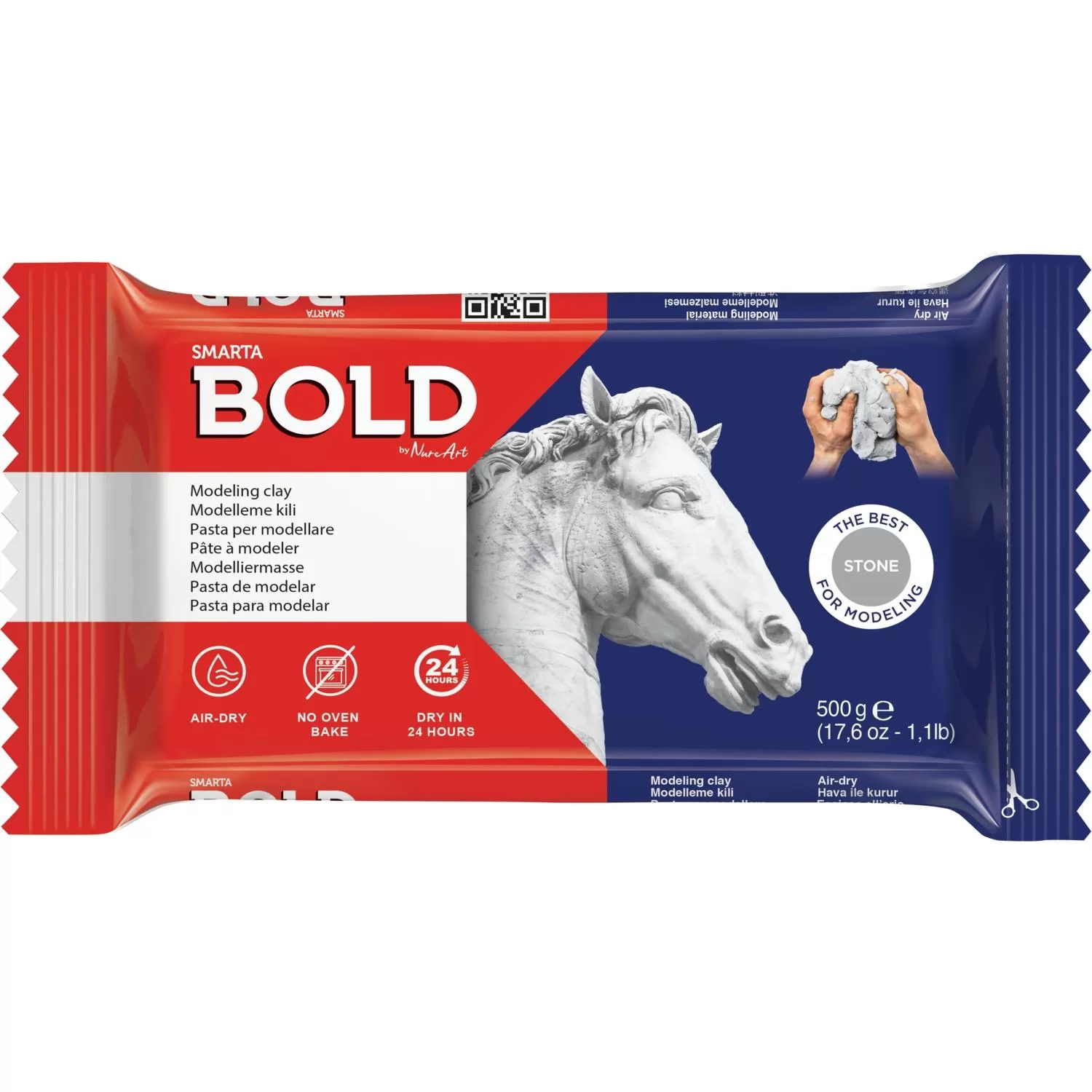 Smarta Seramik Hamuru Bold Taş Gri 500 Gram Seramik Hamuru