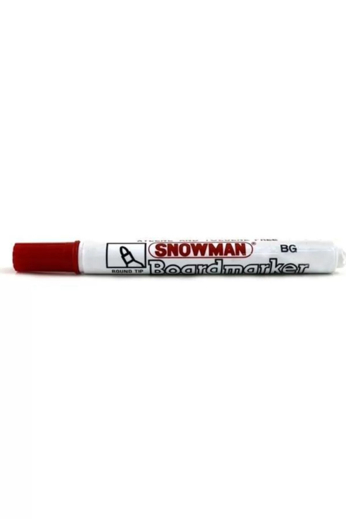 Snowman Tahta Kalemi Yuvarlak Uçlu Kırmızı BG-12