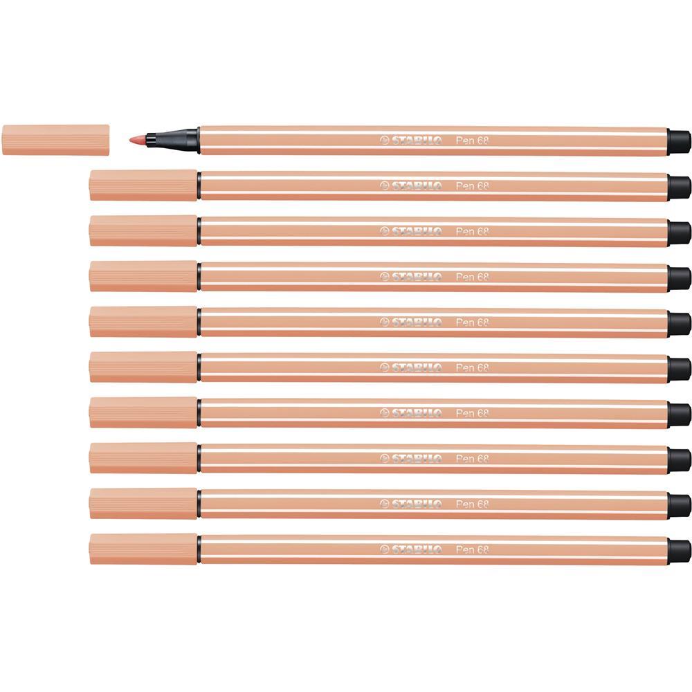 Stabilo Keçe Uçlu Boya Kalemi 1 MM Açık Ten Rengi Keçeli Kalem (10 Lu Paket)