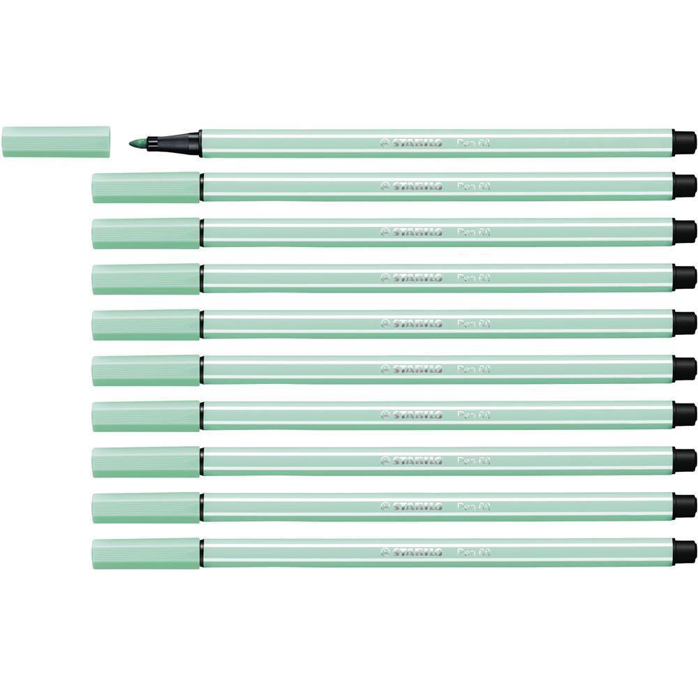 Stabilo Keçe Uçlu Boya Kalemi 1 MM Buz Yeşili Keçeli Kalem (10 Lu Paket)