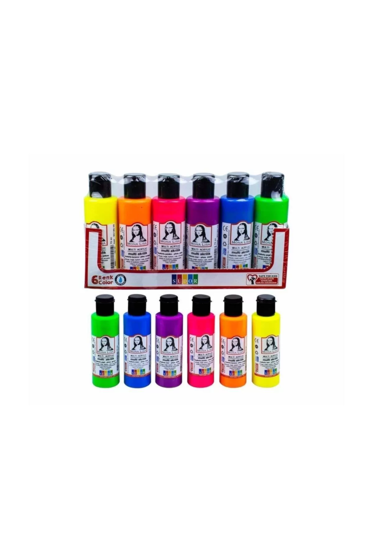 Monalisa Akrilik Boya Multi Fosforlu 6x70 ML SD1006F