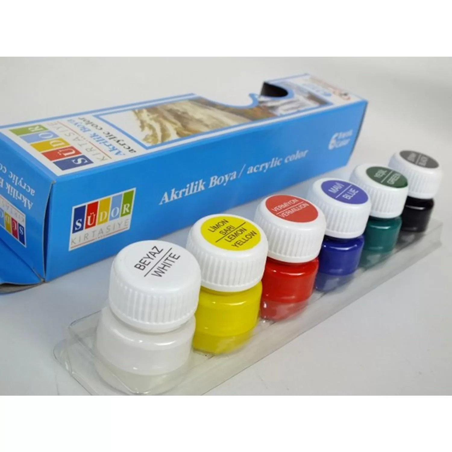 Südor Akrilik Boya Şişe Su Bazlı 15 ML 6 Renk SD121