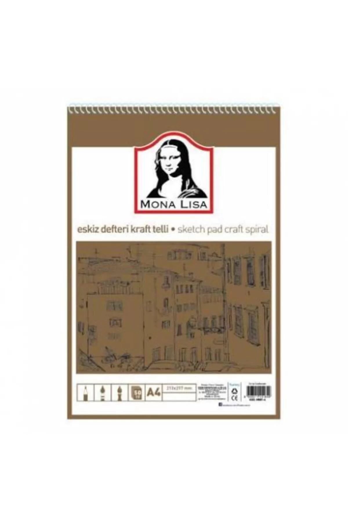 Südor Eskiz Defteri Kraft Mix A4 Telli 100 GR 50 Yaprak