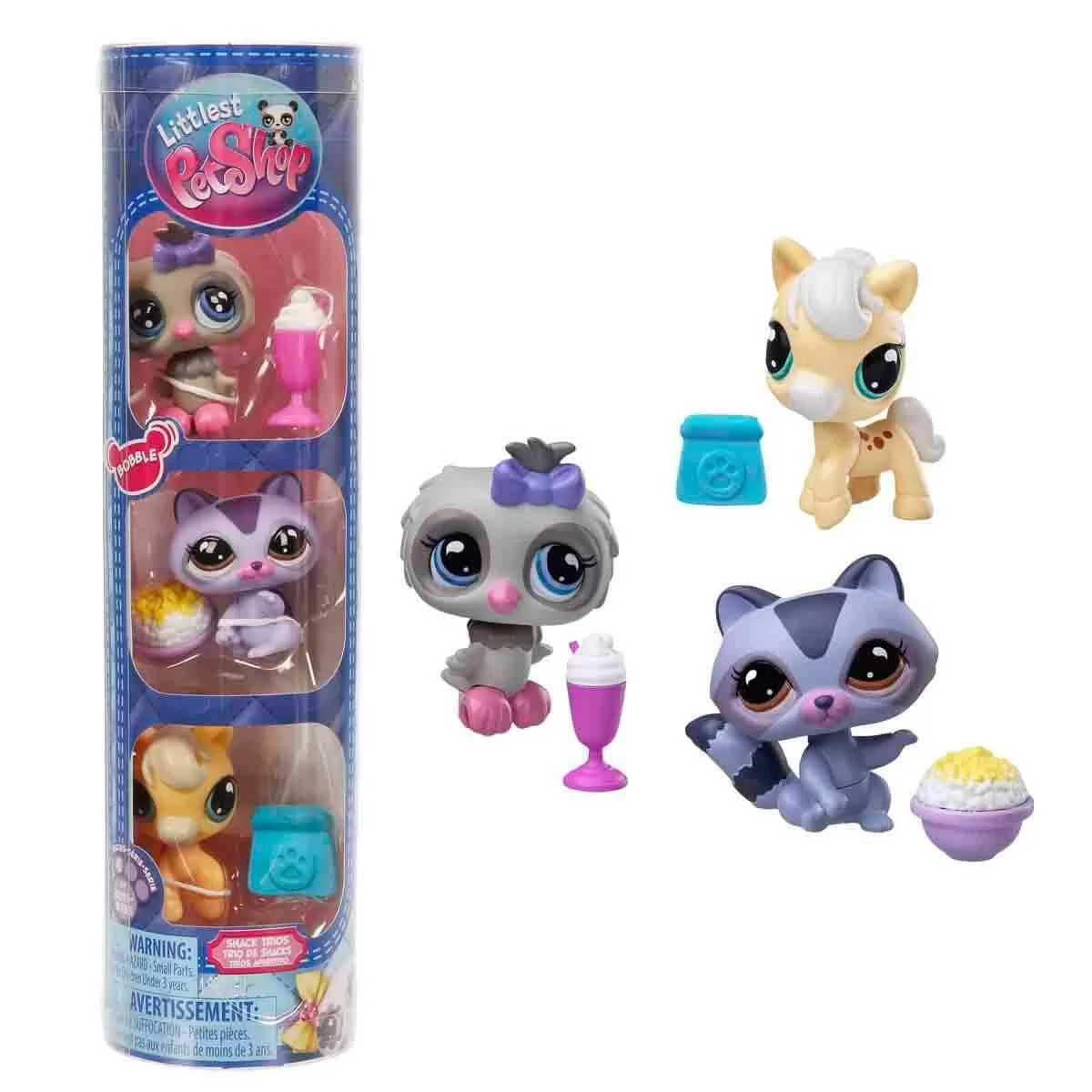 Sunman Littlest Pet Shop Figür Minişler Tüpte Evcil Hayvanlar 3 Lü Set Karışık Model
