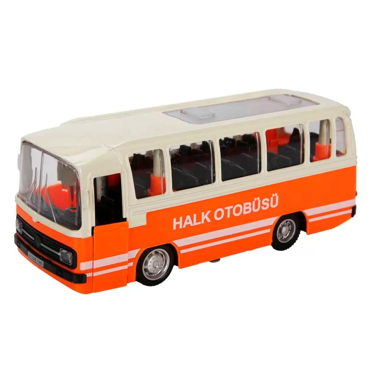 Sunman Maxx Wheels Sesli ve Işıklı Nostaljik Halk Otobüsü 15 CM (Karışık Renk 1 Adet)