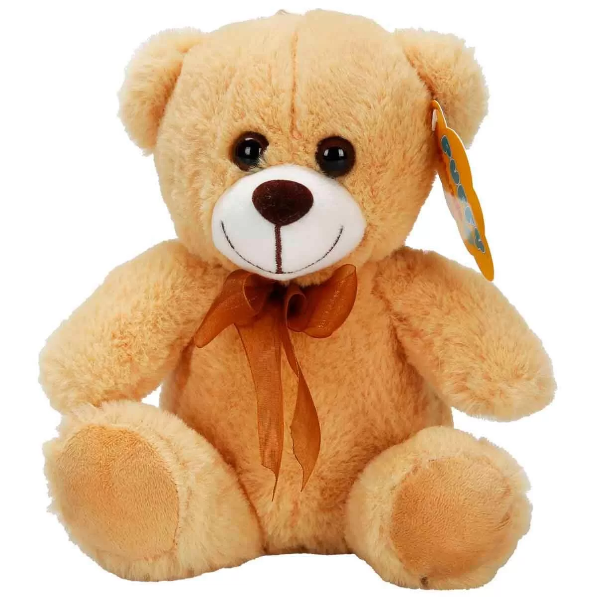 Sunman Oyuncak Peluş Ayı Oturan Kurdelalı 21 CM (Karışık Renk 1 Adet)