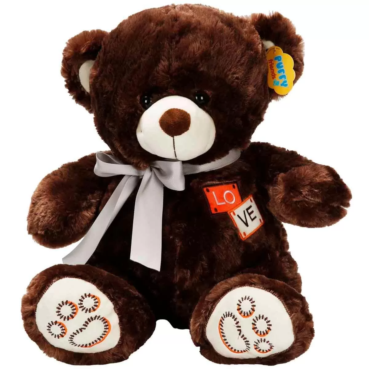 Sunman Oyuncak Peluş Ayı Oturan Kurdelalı 46 CM (Karışık Renk 1 Adet)
