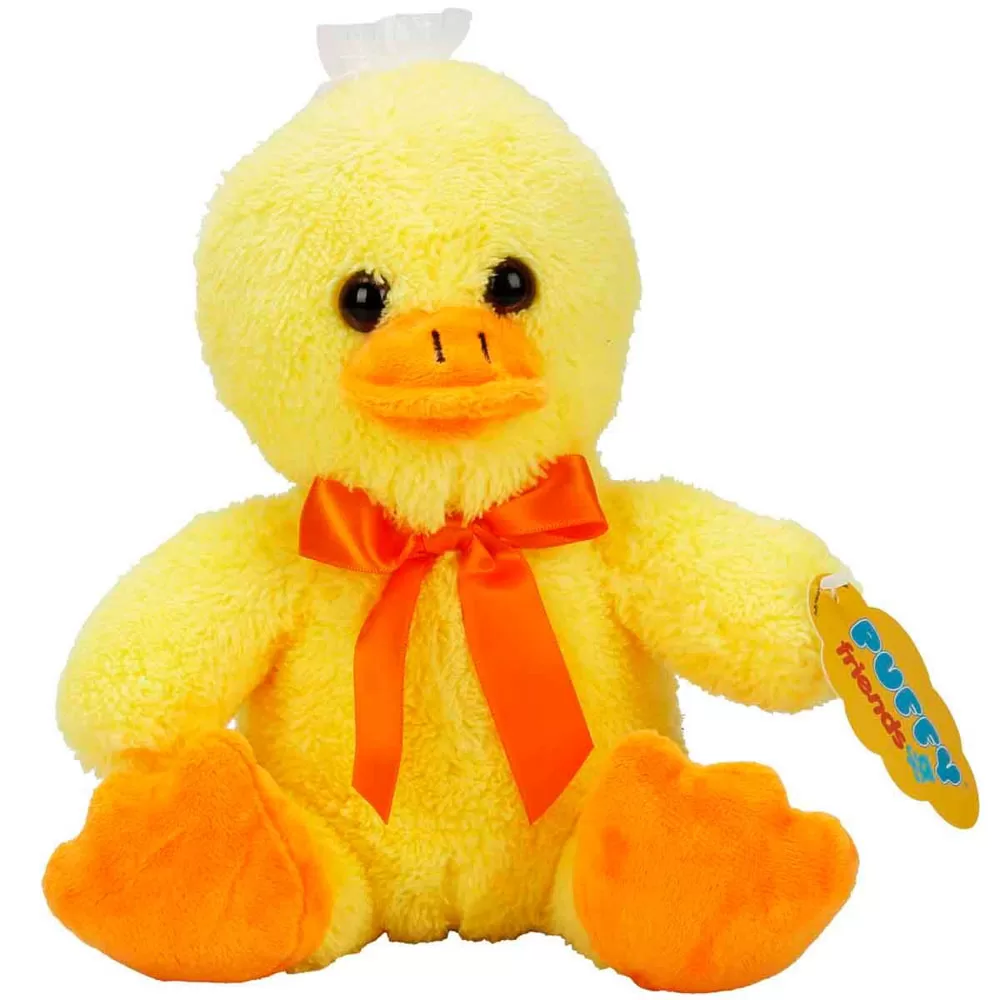 Sunman Oyuncak Peluş Ördek Oturan Kurdeleli 20 CM Sarı Ördek
