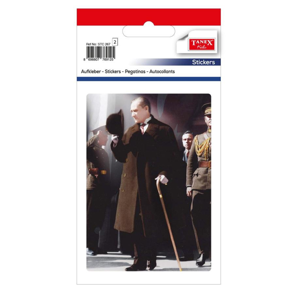 Tanex Etiket Stickers Atatürk Stickers Etiket 2 Sayfa (10 Lu Paket)