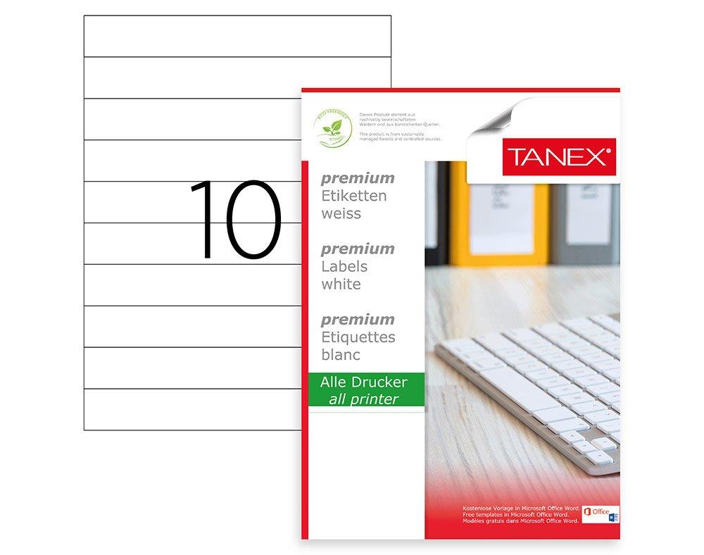 Tanex Laser Etiket 100 Yaprak 210 x 29.69 MM Lazer Yazıcı Etiketi