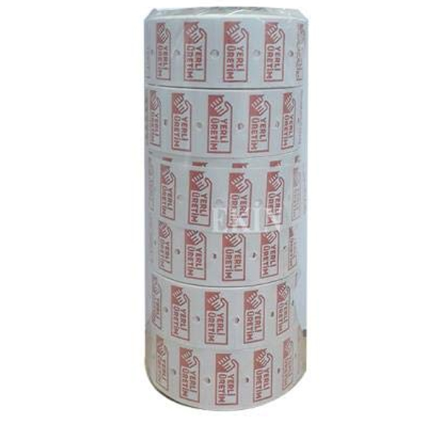 Tanex Makine Etiketi Yazılı Yerli Üretim 12x21 mm Beyaz 800 Lü Rulo (6 Rulo)