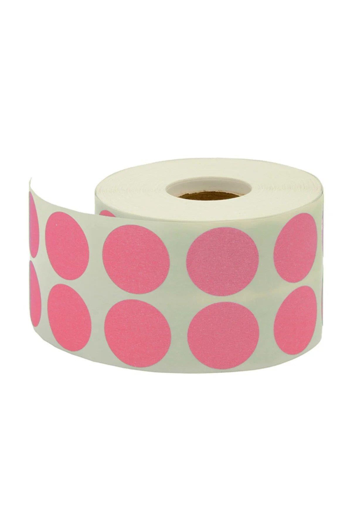 Tanex Nokta Etiketi 20 MM Pembe 2500 Lü Pembe Nokta Etiket (6 Rulo)