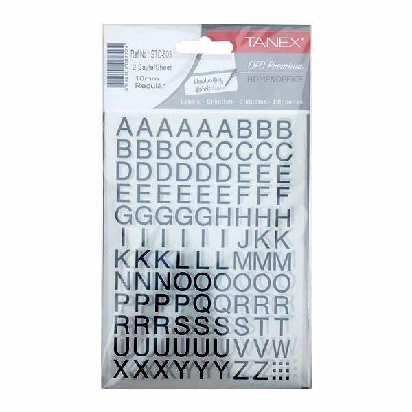 Tanex Rakam Etiketi 10 MM Bold 2 Sayfa Rakam Etiketi (10 Lu Paket)