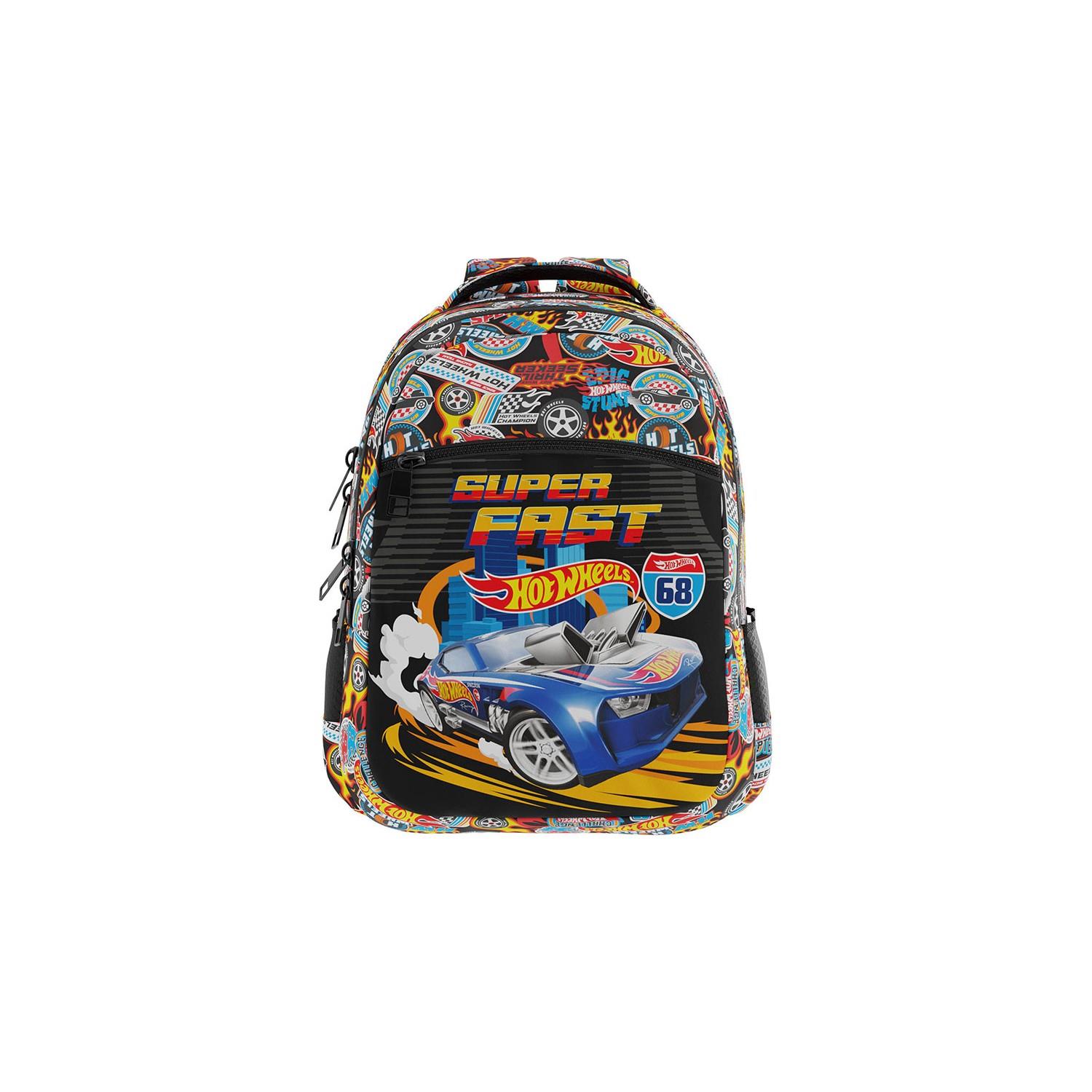 Tmn Hot Wheels Okul Çantası 3 Bölmeli Okul Sırt Çantası