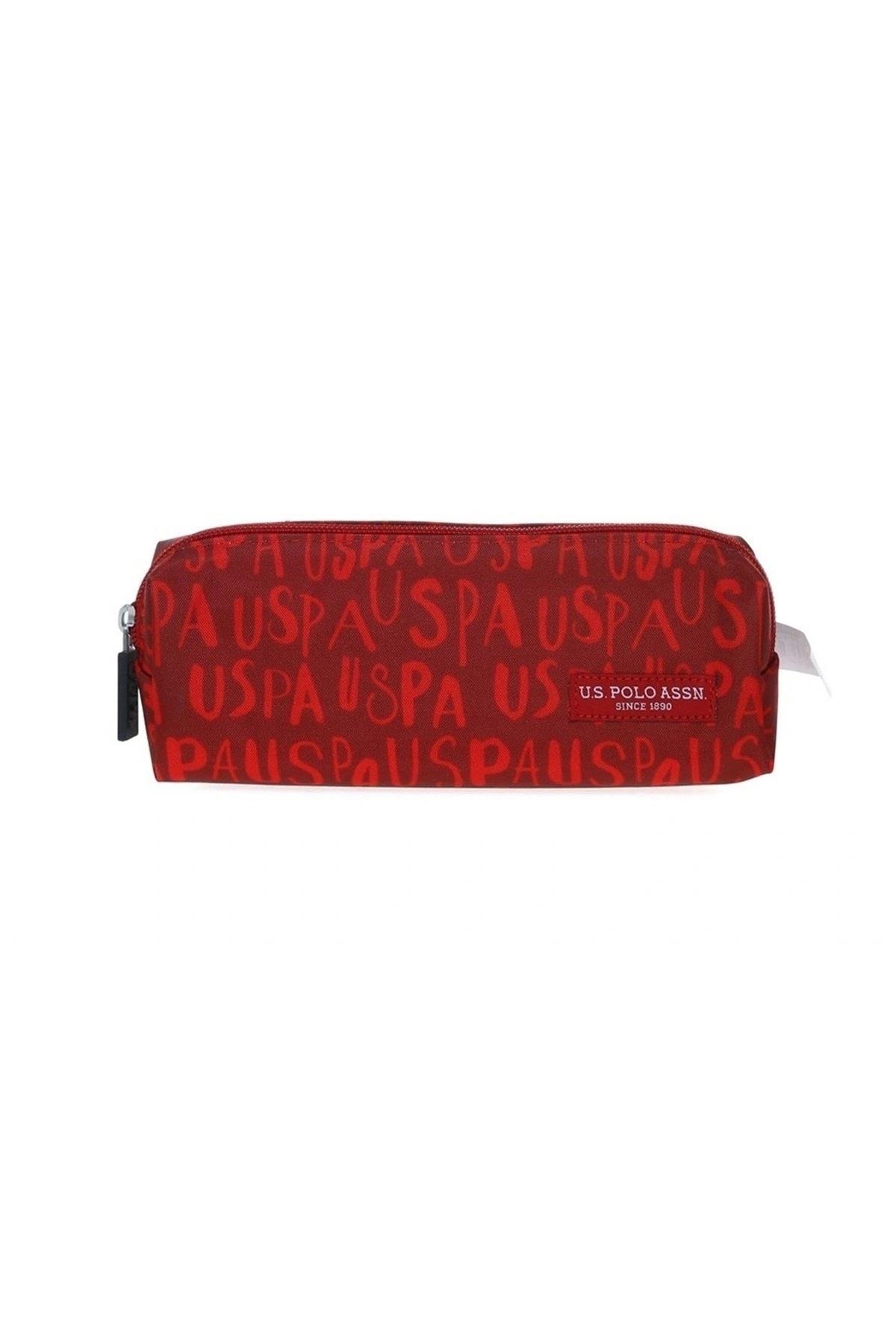 U.S Polo Kalem Kutusu Bordo Unisex Çocuk Kalem Çantası