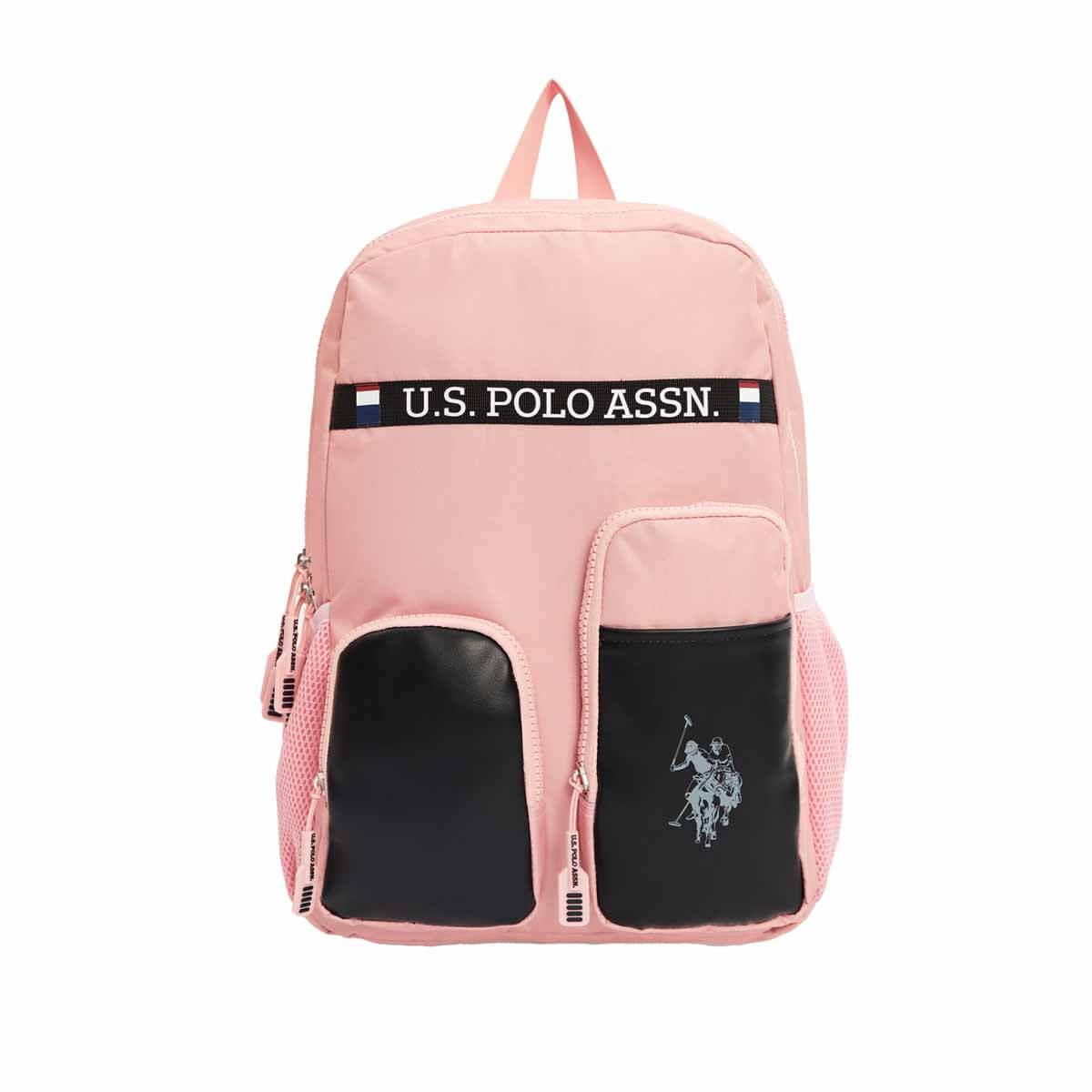 US Polo Pembe Okul Sırt Çantası