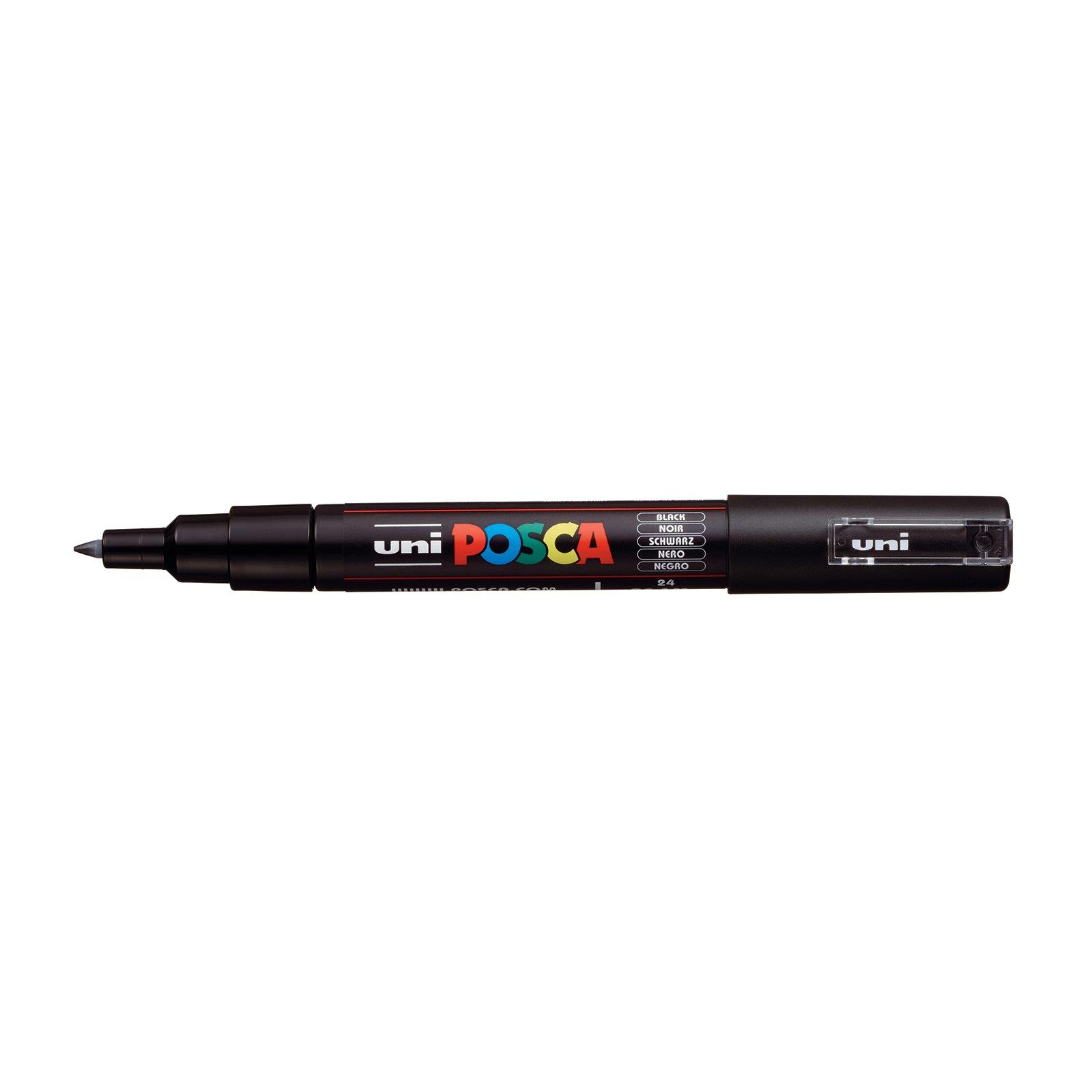 Uni-Ball Markör Boyama Posca Su Bazlı Poster 0.7 MM Siyah (6 Lı Paket)