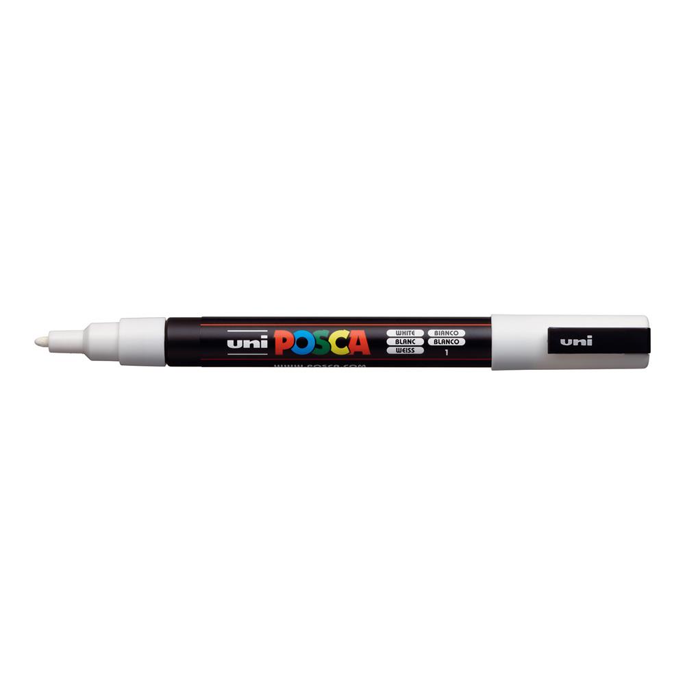 Uni-Ball Markör Boyama Posca Su Bazlı Poster 0.9-1.3 MM Beyaz (6 Lı Paket)