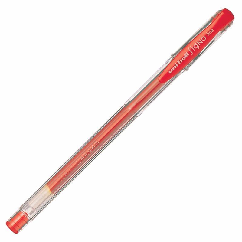 Uni-Ball Roller Kalem Signo Fine Jel Bilye Uç 0.7 MM Kırmızı (12 Li Paket)